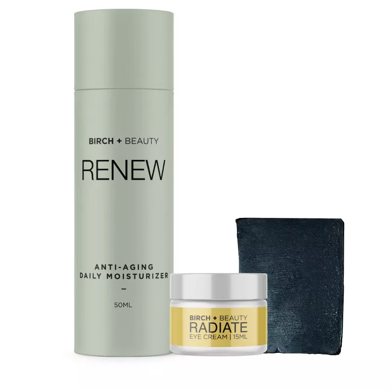 Birch + Beauty Skincare: Anti-Aging Moisturizer and Eye Cream Set.