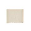 Beige soap bar with rounded edges on a bright, minimalist background.